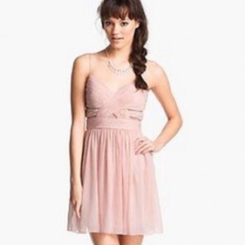 Hailey Logan by Adrianna Papell - blush mini dress